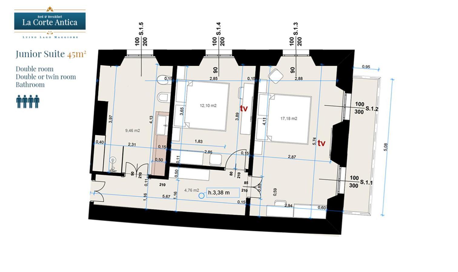 B&B La Corte Antica - Luino Lago Maggiore Ngoại thất bức ảnh